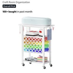 Craft Organizers and Storage for Cricut Machines, Rolling Storage Cart/Shelf