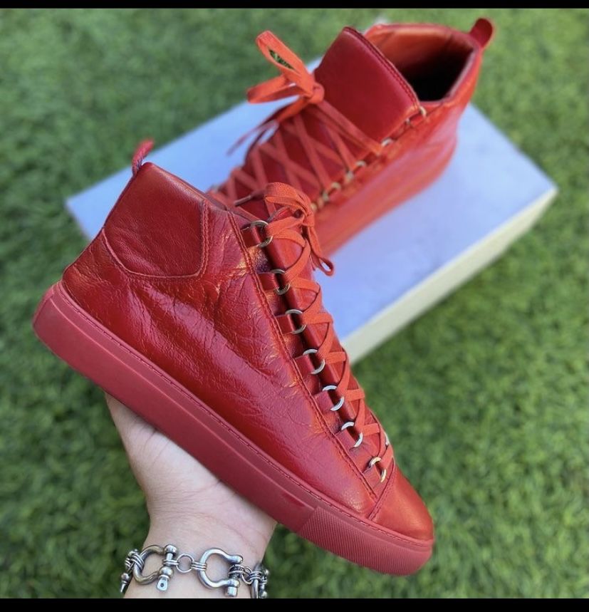 Mens Balenciaga Arena High Red for Sale in - OfferUp