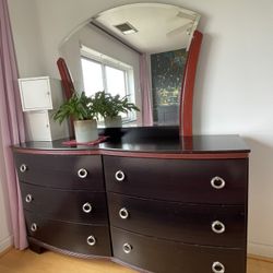 6 Drawers Dresser With Mirror 