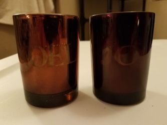 Christmas glass votive holders