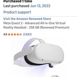 Meta Quest 2 Virtual Reality Headset