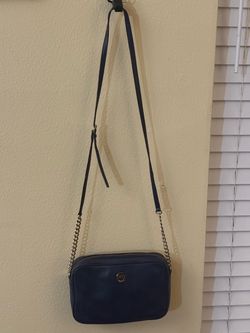Michael Kors Navy Blue Leather Crossbody Bag