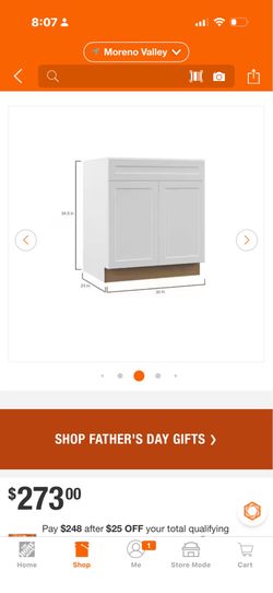 Hampton bay 30 in. Sink base kitchen cabinet