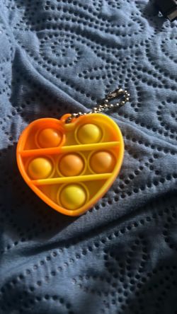 Heart-Shaped Pop It Fidget Keychain