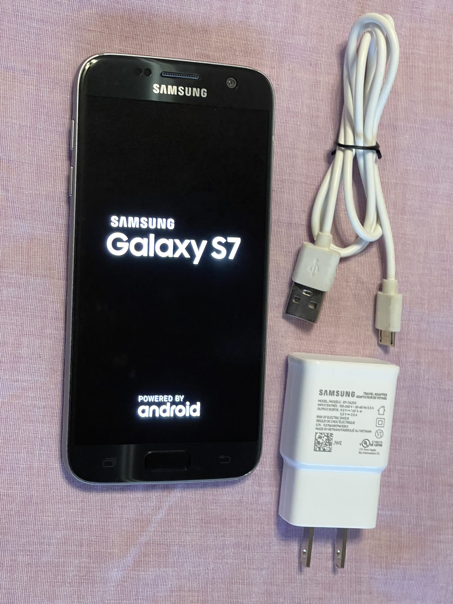 Factory UNLOCKED Samsung Galaxy S7,SM-G930V ,32GB - Black Onyx (AT&T Unlocked) - Very Good Condition