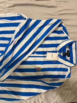 Forever 21 Blue White Striped Button-Down Shirt