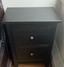 : 2-Drawer Nightstand - Black-Brown, Great Condition