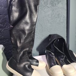 Long Boots Black And White