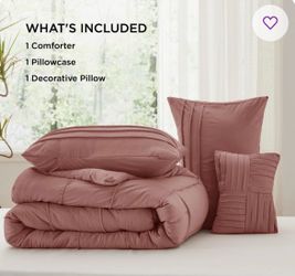 bedsure 3-Piece Comforter Set with Pillowcase and Decorative Pillow single 1 pillow + 1 decorative pillow