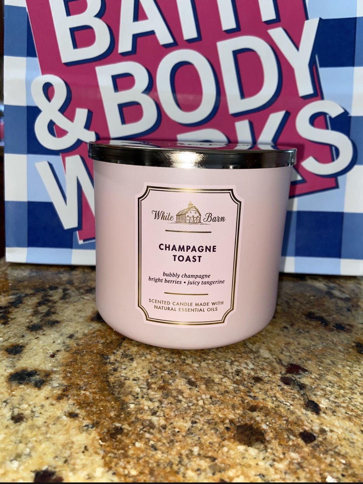Bath & Body Works Champagne Toast 3 Wick Candle 