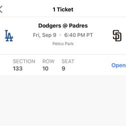 Padres vs Dodgers Ticket