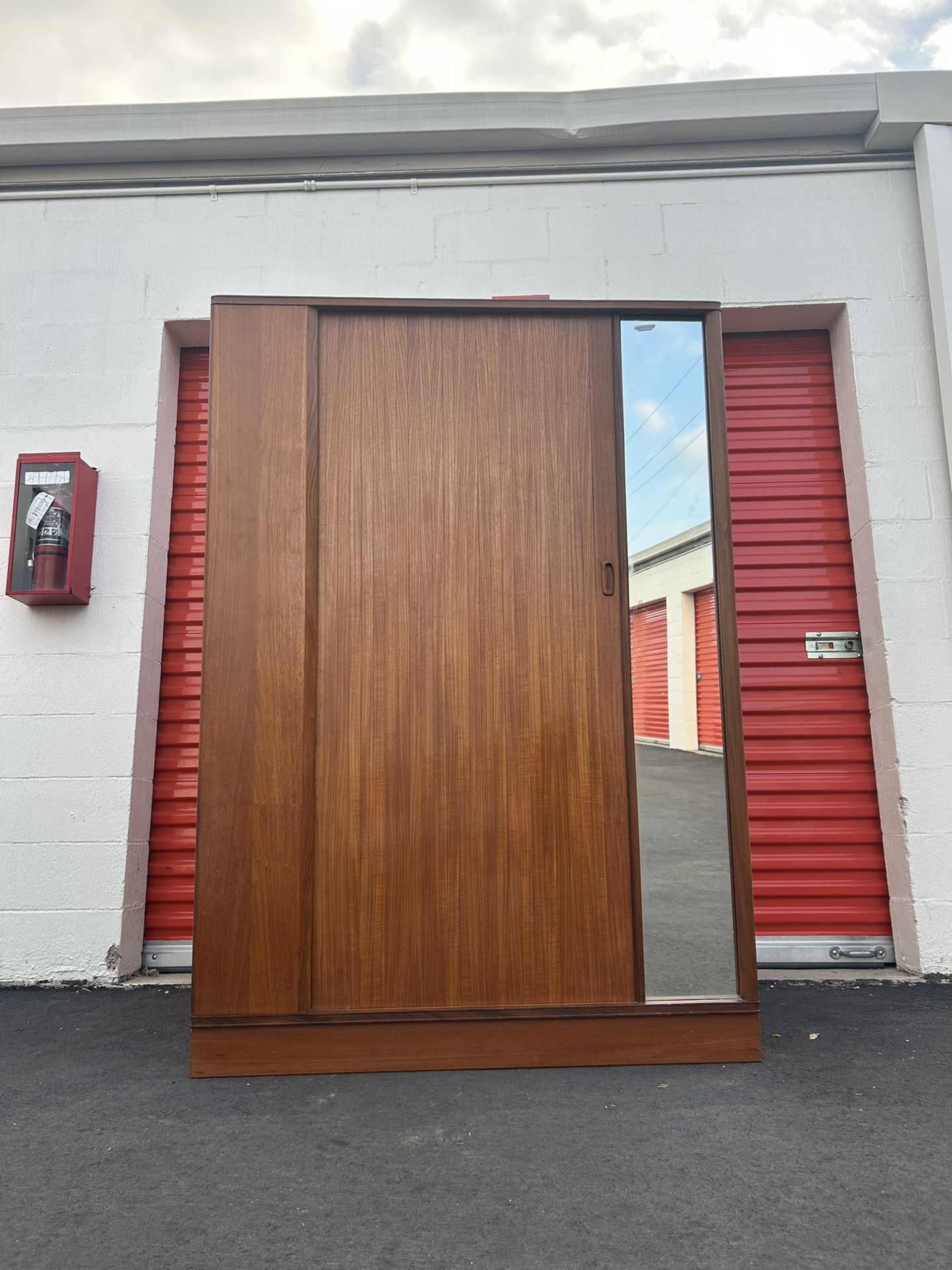 Mid Century Modern MCM Teak Tambour Armoire/Wardrobe by Austinsuite/Cupboard