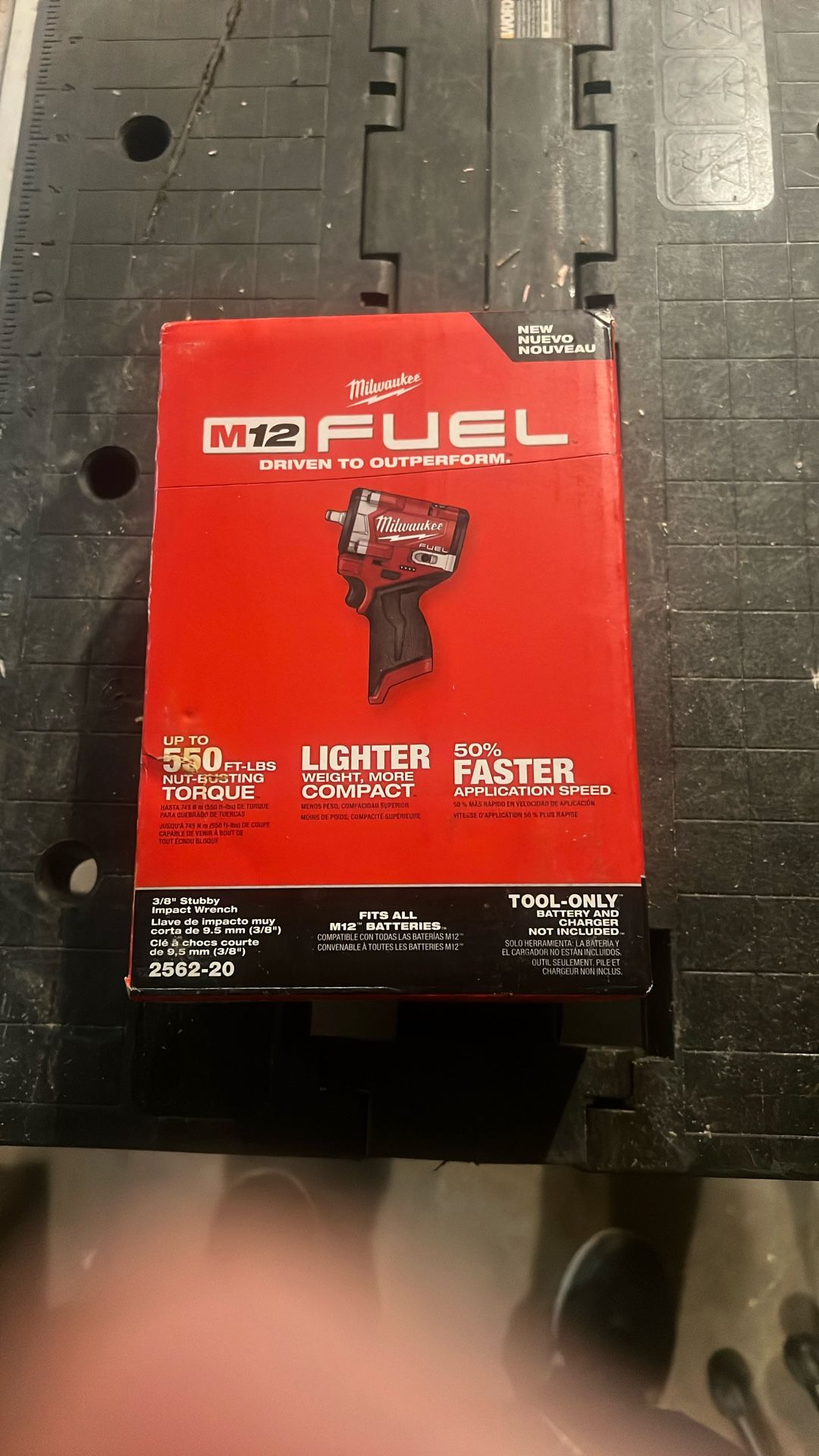 M12 3/8” Stubby Impact Wrench 