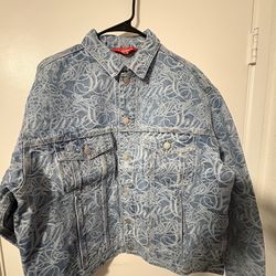 Supreme Script Jacquard Trucker Jacket