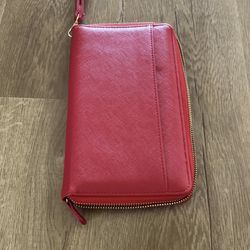 Red Leather Clutch