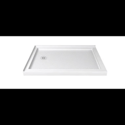 Shower Pan, 48 in.x 36 in. Double Threshold Shower Pan