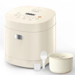 3-Cup Small Ceramic Coated Rice Cooker - Mini Food Steamer from Feekaa