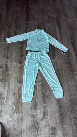 Adidas 2 Piece Set Size 10-12 Color Aqua