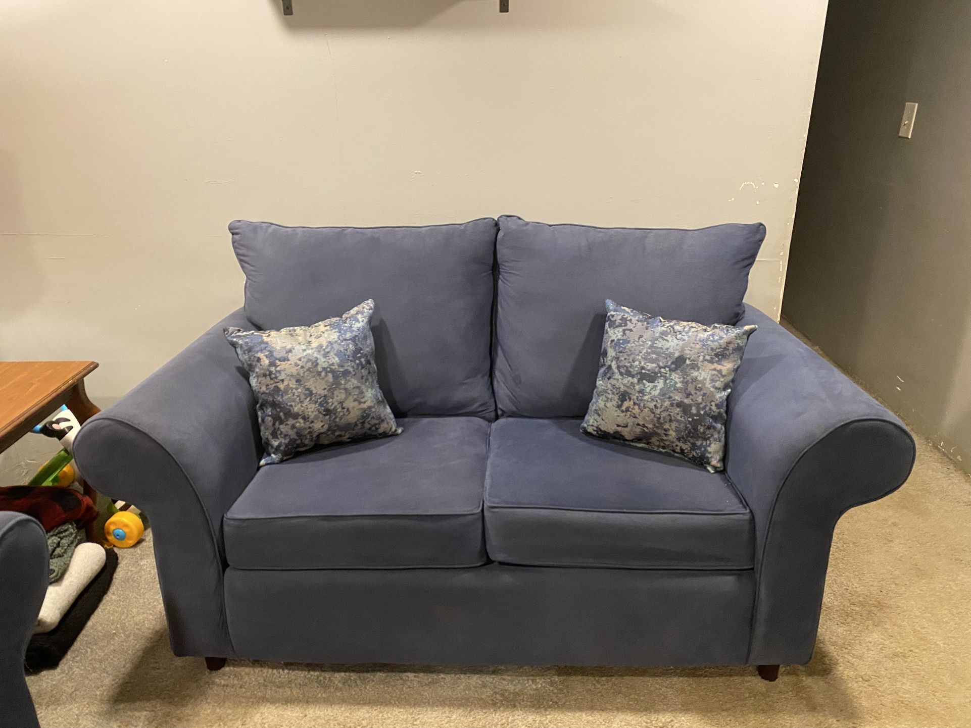 2 piece Couch Set Navy Blue