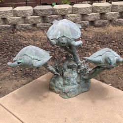Sea Turtles Bronze Fountain Statue