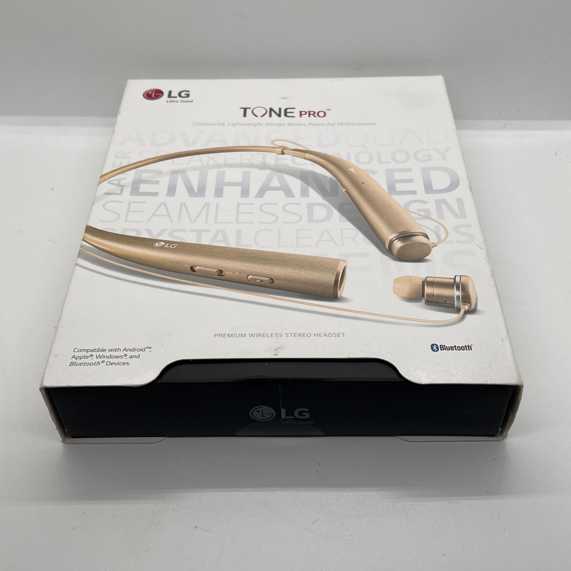 LG Tone Pro Wireless Headset Gold New open box