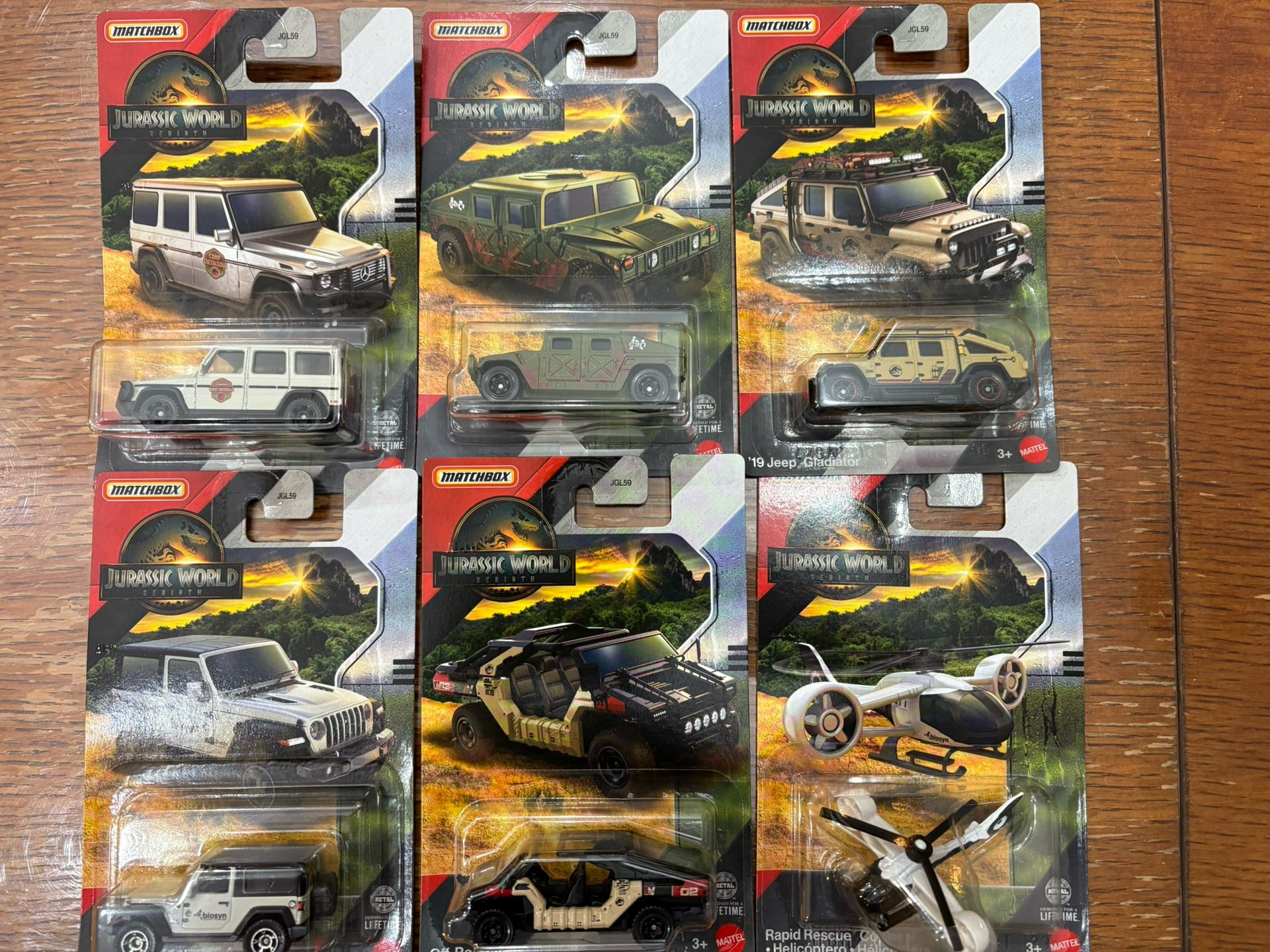 Matchbox Jurassic World Rebirth Set (6)