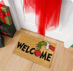 Grinch Welcome Coir Non-Slip Grip Indoor