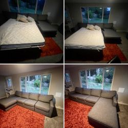 Sectional Couch With Chase And Queen Pull Out Bed 