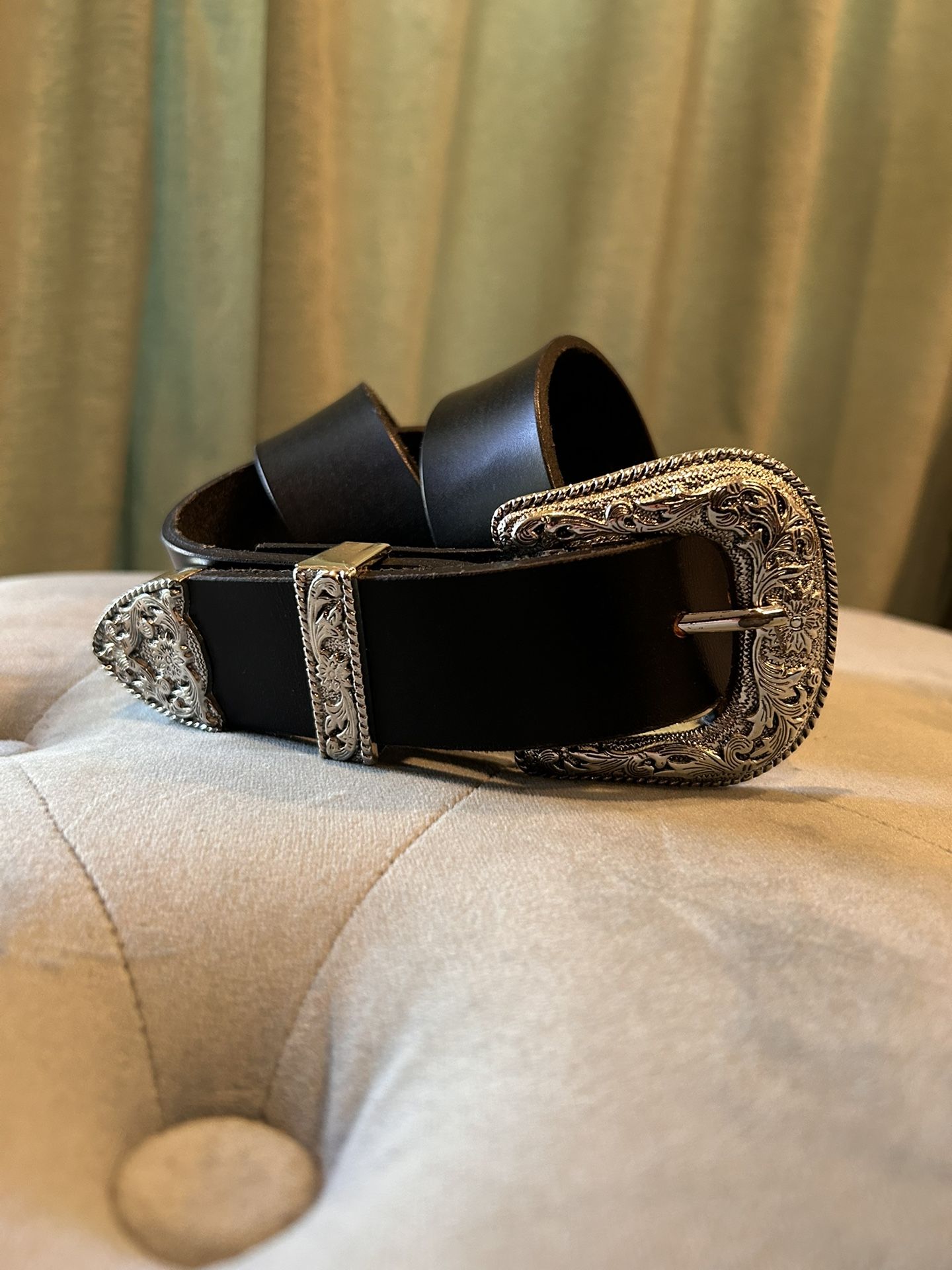 Men’s Black Western Belt