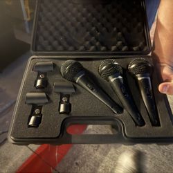 Set Of Three Microphones 