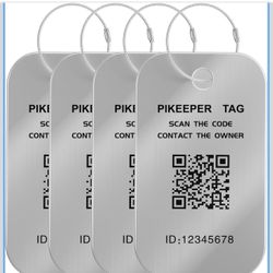 Smart QR Code Luggage Tags - Show Location When Scanned, Customizable Info with Privacy Protection, 4-Pack Waterproof & Durable Travel Labels 