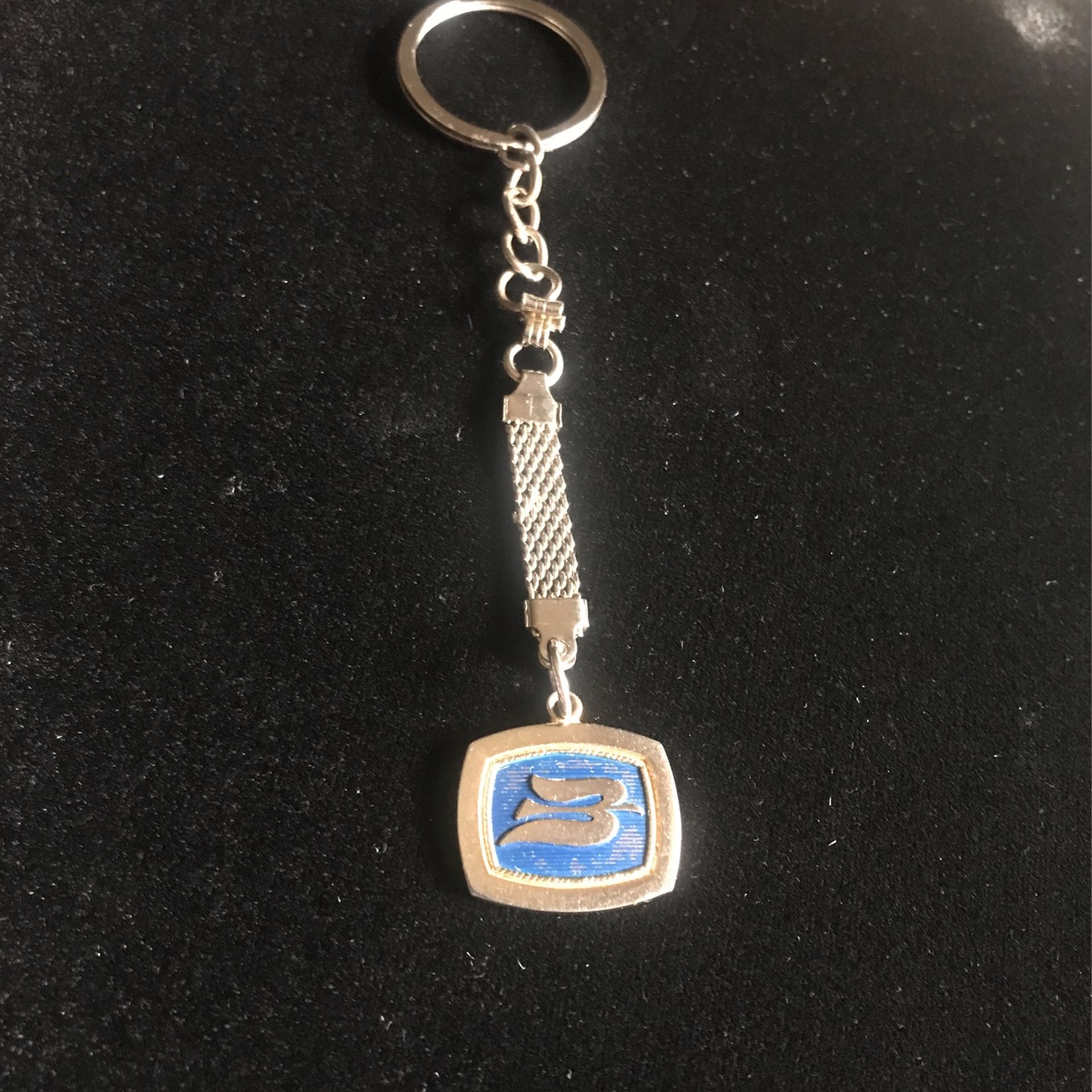 Vintage Enamel Dove Holy Spirit Keychain Fob Ring Religious Silver Toned