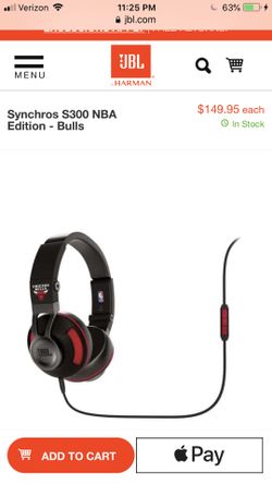 Jbl s300 Chicago Bulls wired headphones