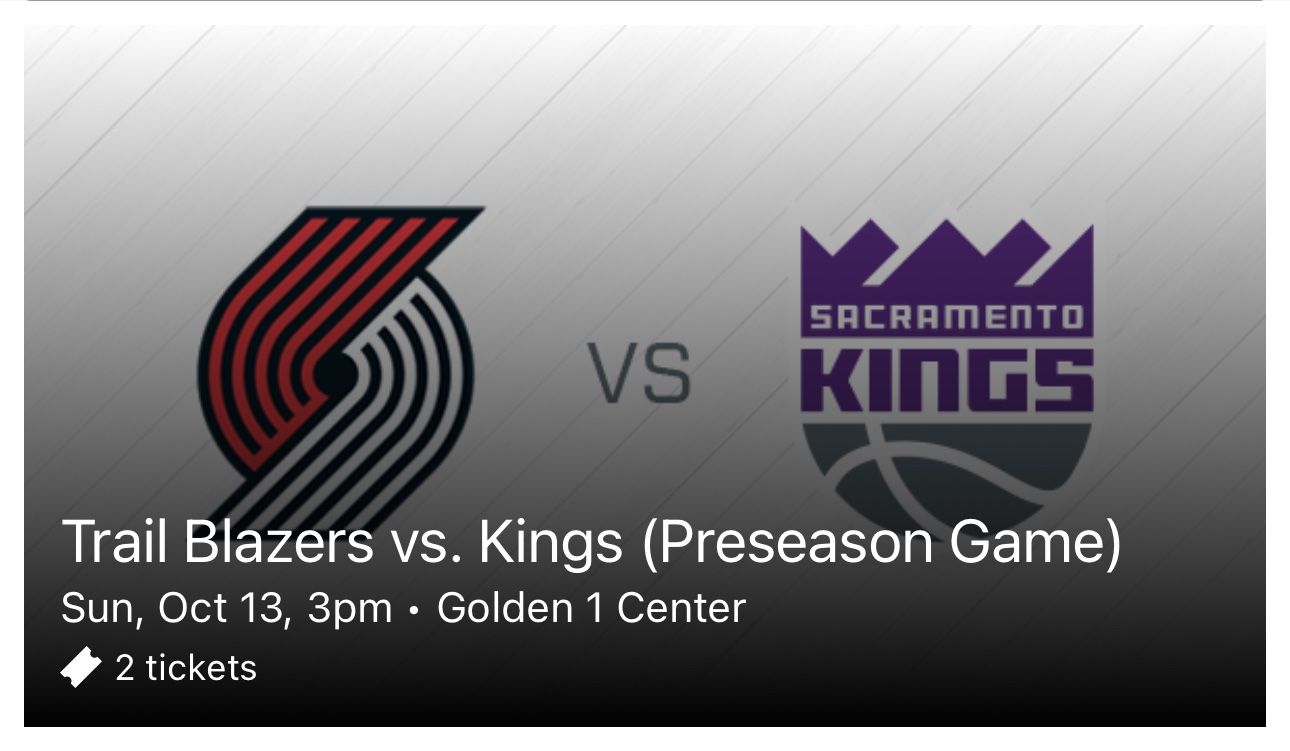 Trail Blazers Vs Sacramento King