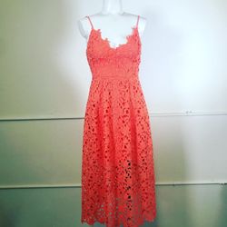 ASTR Coral Lace Dress