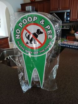 Lawn Signs Dog No Pee/ Poop 2 pack Brand New