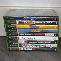 Original Xbox Lot of 9 Games Cases & Manuals Prince Persia, Tony Hawk ATV Racing