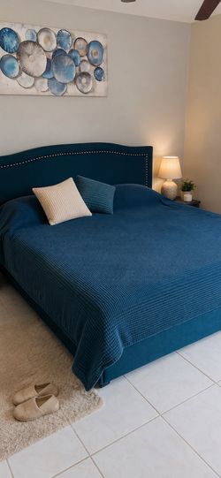 Bed frame with headboard
