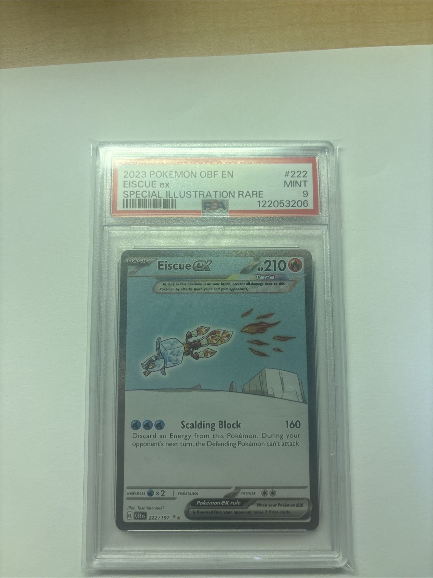 Pokemon Eiscue EX Special Illustration Rare 222/197 PSA 9