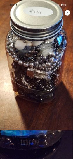 Mixed Jewelry Lot in Mason Jar