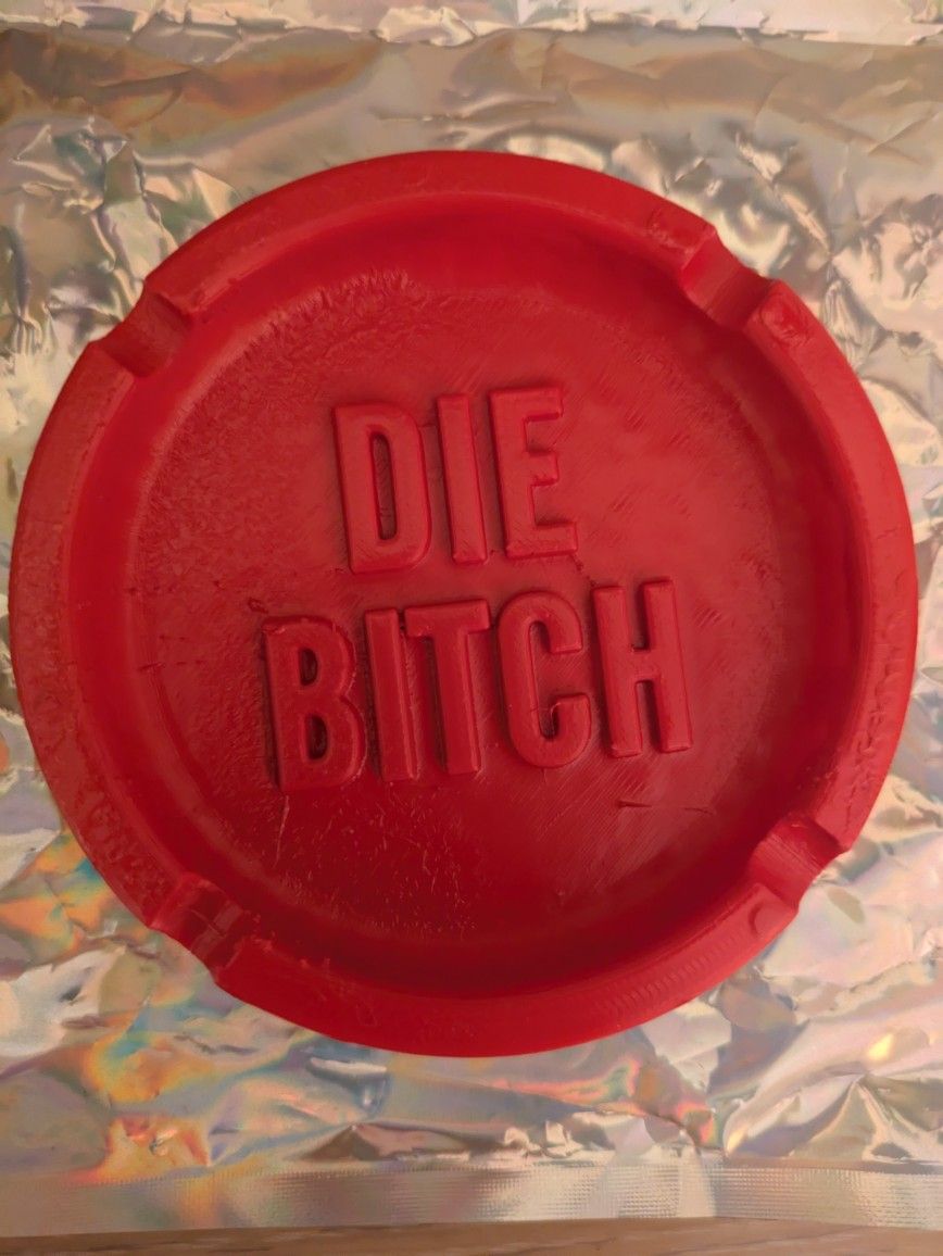 3D Red Ash Tray
