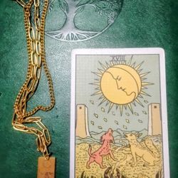 The Moon Tarot Card Necklace