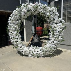 Wedding Backdrop- Circle Flower Wreath 