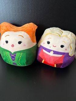 Disney Squishmallow Hocus Pocus Sanderson Sisters Lot 12”