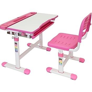 Kids Desk and Chair Set, Pink (used)