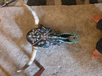 Turquoise amethyst silver bullhead