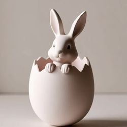 Easter bunny in egg decor