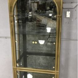 Mastercraft Vintage Brass and Glass Display Cabinet