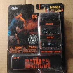 Jada Toys Nano Hollywood Rides The Batman 2022 Diecast Model Cars Set