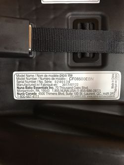 Nuna pipa manufacture date cheap